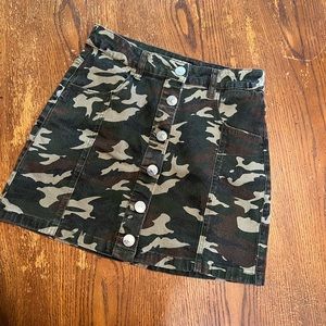 high rise jean skirt size 7 slightly faded